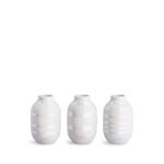 Kähler Omaggio vaser 3-pak højde 8 cm perlemor - Fransenhome